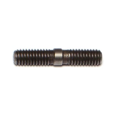Midwest Fastener Double-End Threaded Stud, 6 mm Thread to 31mm Thread, 31 mm, Steel, Plain, 5 PK 66442